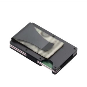 Slim RFID-blocking Wallet • Credit Card Holder • Money Clip • Black